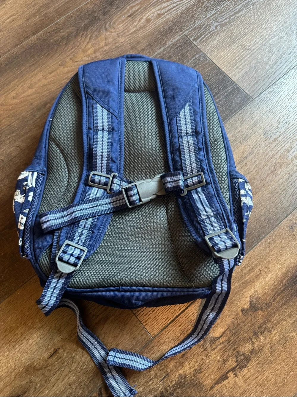 Size small Pottery Barn Kids glow in the dark dinosaur bones backpack